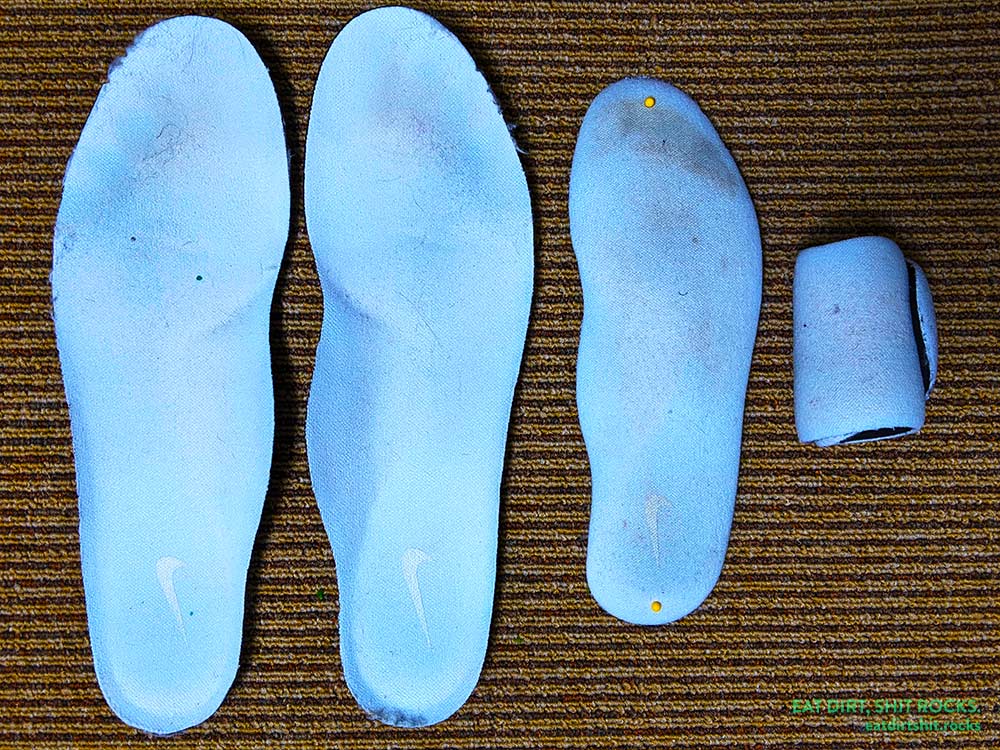 Shrinky-dink sneaker insoles.