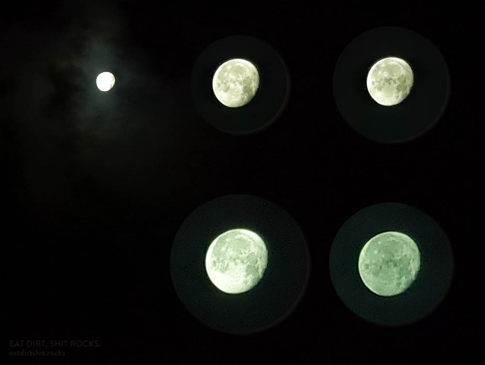 Got some nighttime shots of the Moon after all.