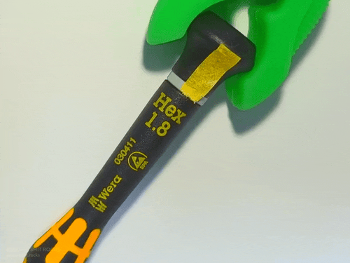 Demo of the spinny end caps on Wera Kraftform Micro tools