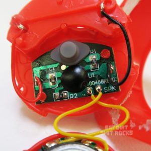 Closer look at the "Woof Woof" PCB.